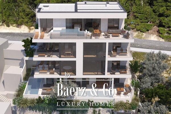 photo 2 Duće, new construction, luxurious apartment with pool and open sea view S1