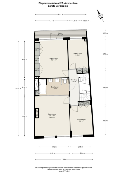 Floor Plan 3 - Diepenbrockstraat 22