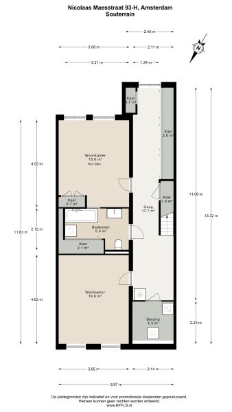Floor Plan 5 - Nicolaas Maesstraat 93 H